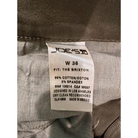 Joe's Jeans The Brixton Men's Sz: 36 Green Straight + Narrow Leg VHDDY08225 - Picture 15 of 16